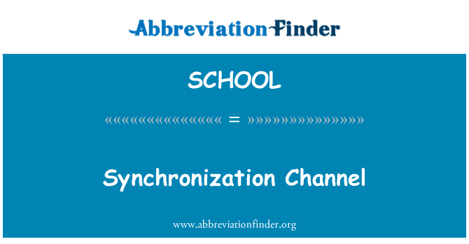 SCHOOL: Canale di sincronizzazione