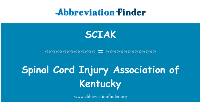 SCIAK: Spinal Cord Injury Association of Kentucky