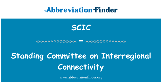 SCIC: Komite Interregional konektivitas