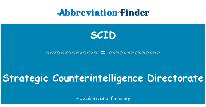 SCID: Direcção de contra-inteligência estratégica