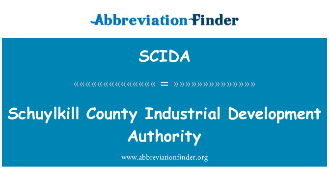SCIDA: Schuylkill County Industrial Development Authority