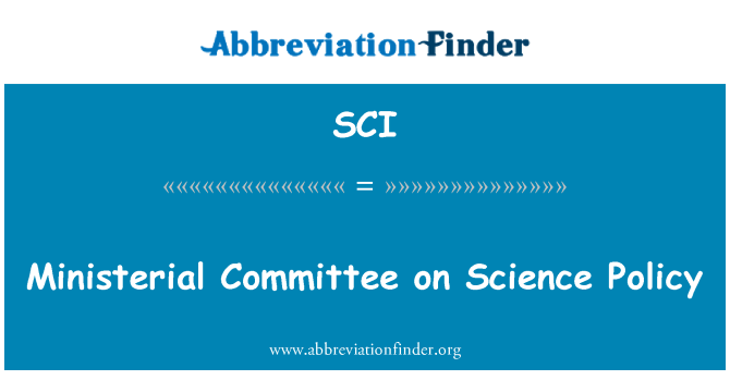 SCI: اللجنة الوزارية المعنية بسياسة العلم