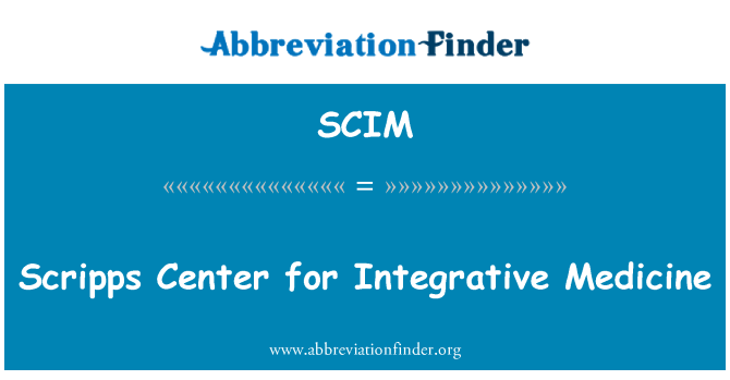 SCIM: Scripps centra pro integrativní medicíny
