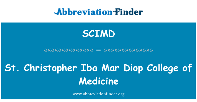 SCIMD: St Christopher Iba Mar Diop kolèj medikaman