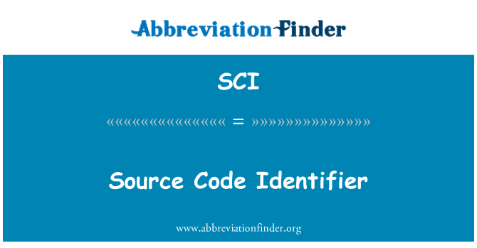 SCI: Font codi identificador