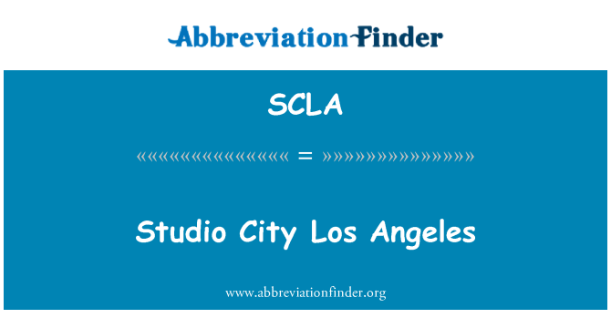 SCLA: Studio mesta Los Angeles