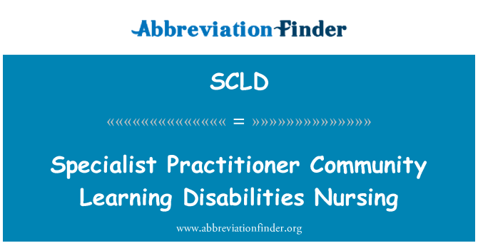 SCLD: Communauté praticien spécialiste des troubles d'apprentissage de soins infirmiers