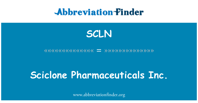 SCLN: دواسازی inc. سکاکلونی