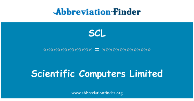 SCL: Videnskabelige computere Limited