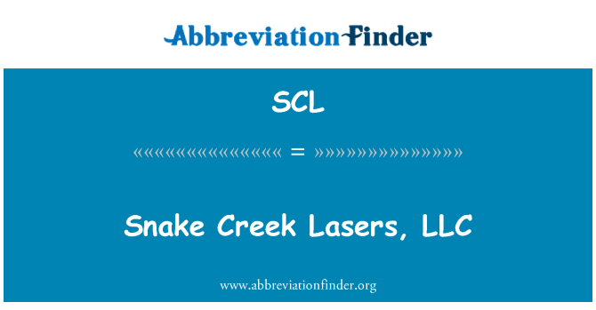 SCL: Snake Creek lasere, LLC