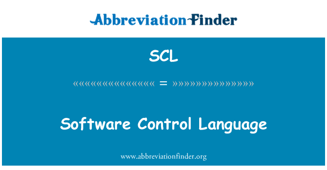 SCL: Софтуер за управление на език