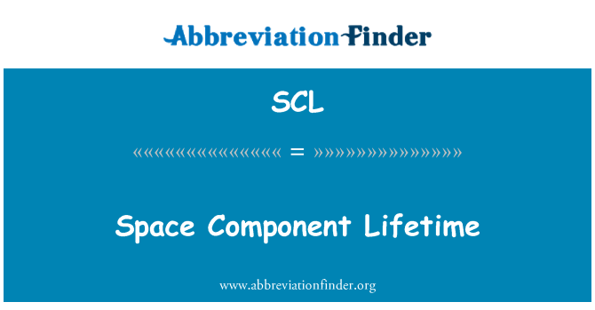 SCL: Spazio componente Lifetime