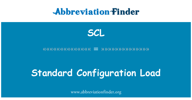 SCL: Стандартна конфігурація навантаження