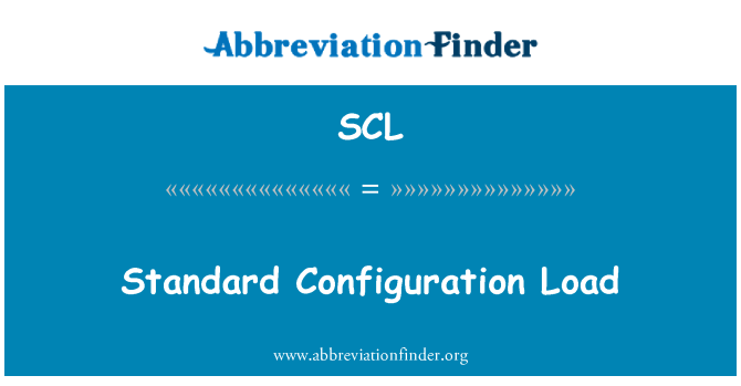 SCL: โหลดการกำหนดค่ามาตรฐาน