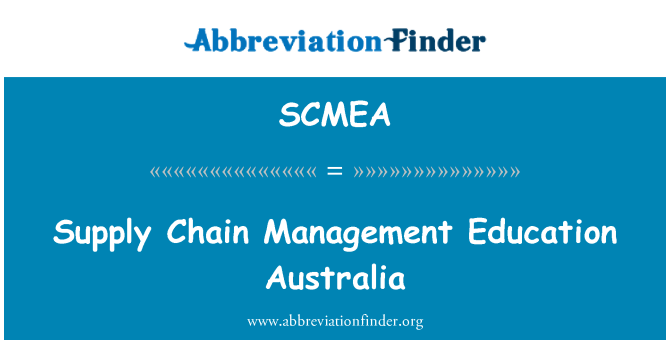 SCMEA: Opskrbe lanac upravljanje obrazovanje Australije