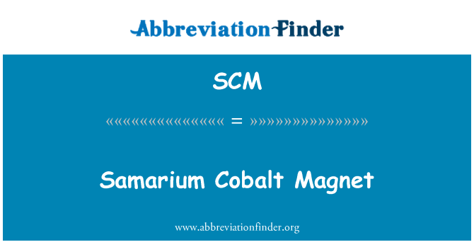 SCM: Samárium kobalt magnety