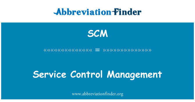 SCM: Storitev nadzora upravljanja