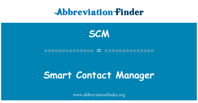SCM: Inteligentné kontakt správca