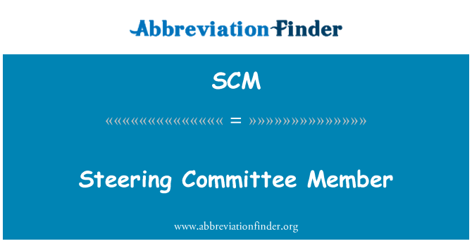 SCM: Steering Committee Member