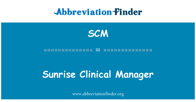 SCM: Sunrise Clinical Manager