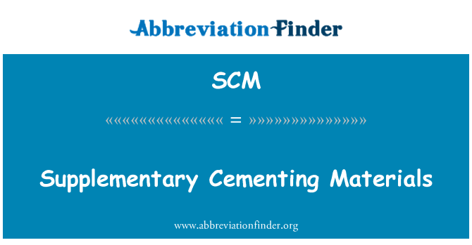 SCM: Cimentaires