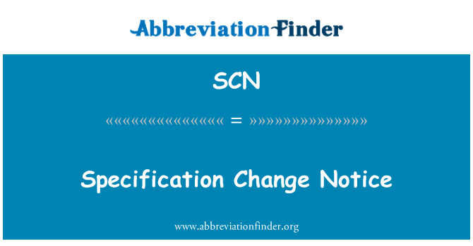 SCN: تفصیلات تبدیل نوٹس