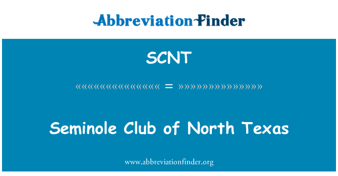 SCNT: Seminole Club of North Texas