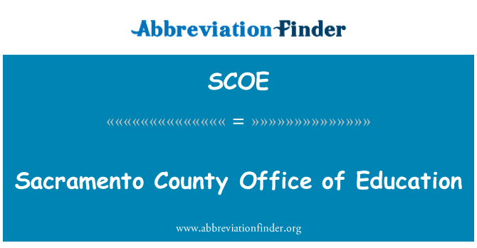 SCOE: Sacramento County Office of Education