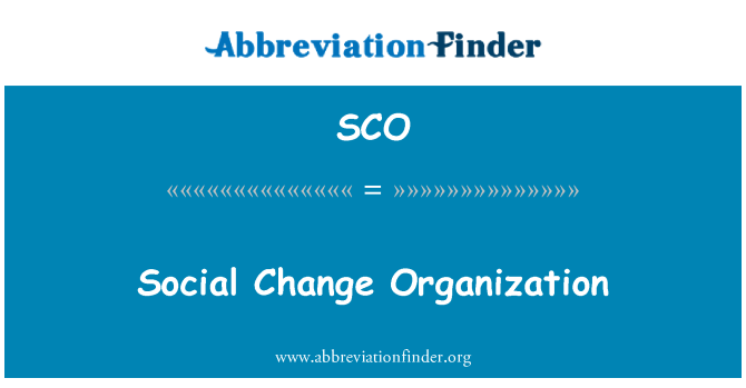 SCO: ארגון לשינוי חברתי