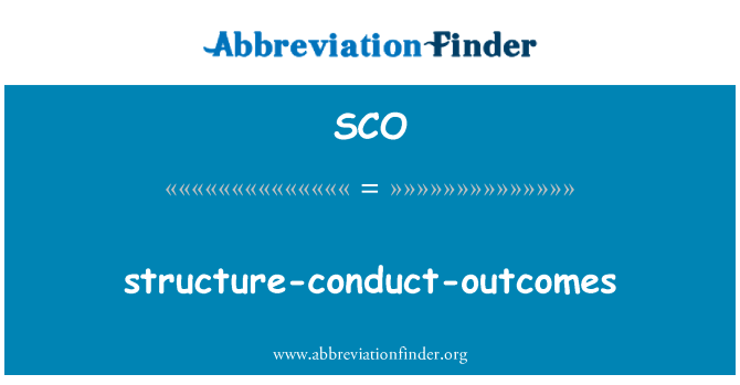 SCO: الهيكل-السلوك-النتائج