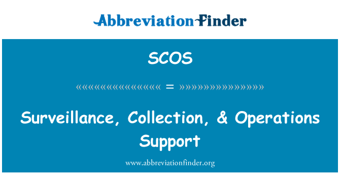 SCOS: Surveillance, Collection, & Operations Support