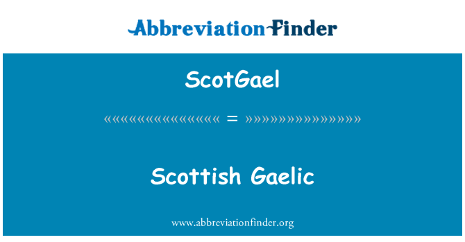 ScotGael: 苏格兰盖尔语