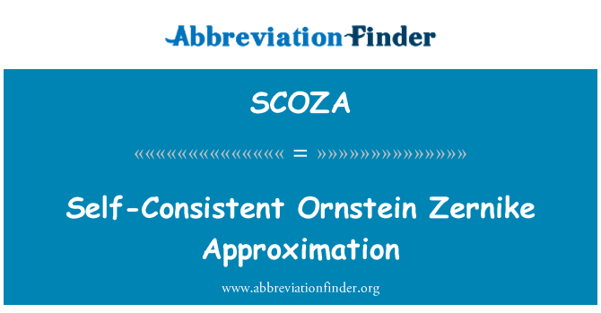 SCOZA: Self-Consistent Ornstein Zernike Approximation