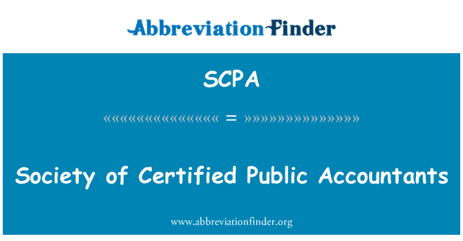 SCPA: Societatea de contabili publici