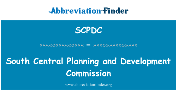 SCPDC: South Central Planning and Development Commission