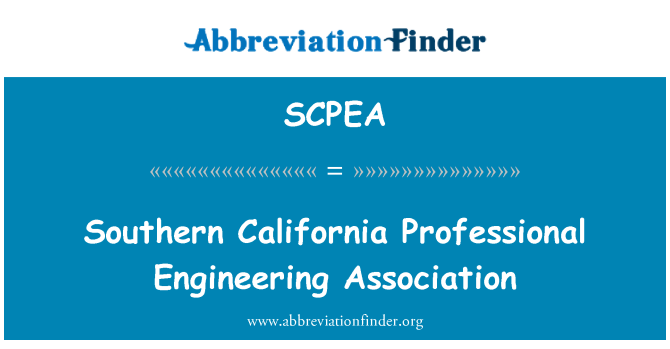 SCPEA: Persatuan Kejuruteraan profesional Southern California
