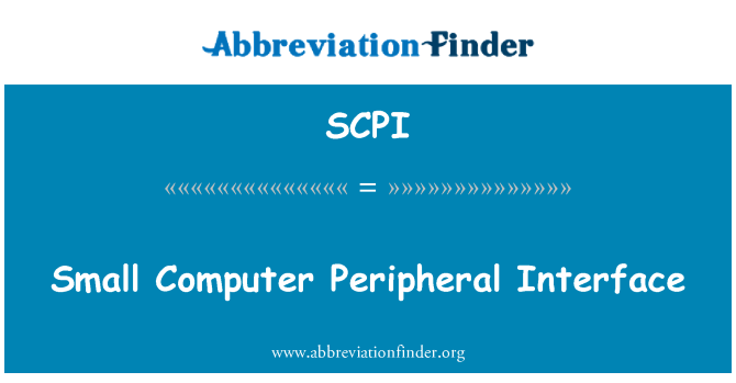 SCPI: Interface tal-periferali tal-kompjuter żgħar