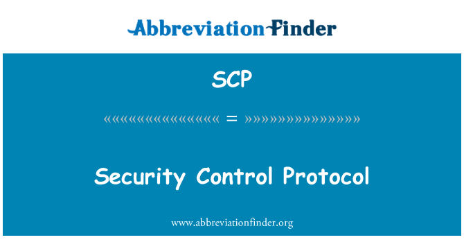 SCP: פרוטוקול בקרת אבטחה