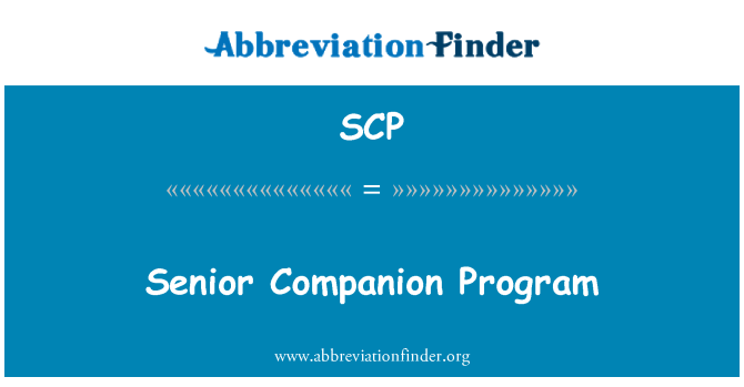 SCP: Senior Companion Program