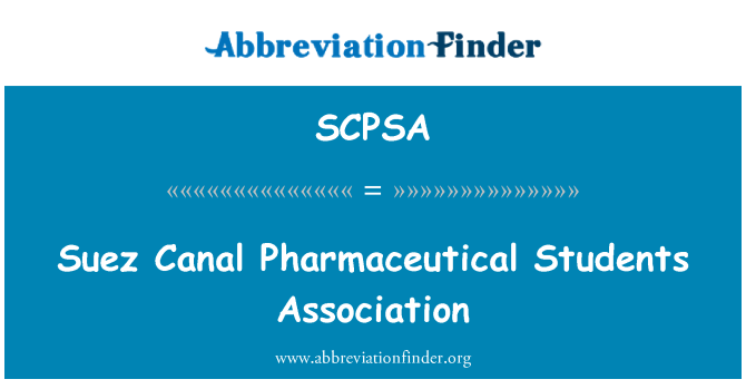 SCPSA: Association des étudiants en pharmacie de Canal de Suez