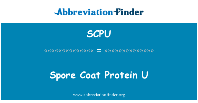 SCPU: Spore Coat Protein U