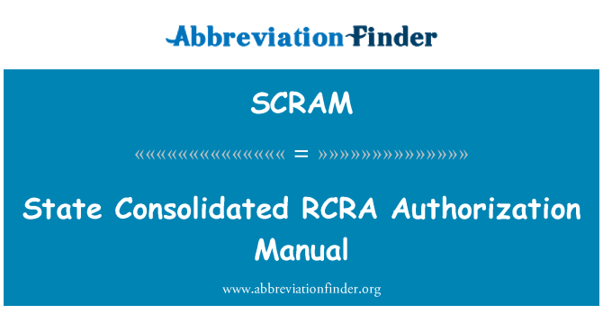 SCRAM: Állami konszolidált RCRA engedélyezési kézikönyv