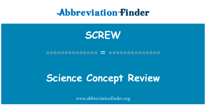 SCREW: Revize konceptu věda