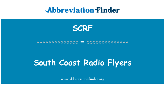 SCRF: South Coast Radio Flyers