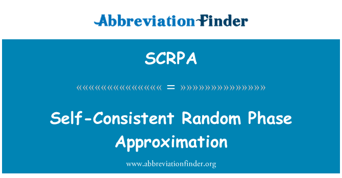 SCRPA: Self-Consistent Random Phase Approximation