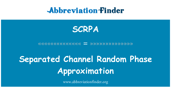 SCRPA: चैनल यादृच्छिक चरण सन्निकटन अलग हो