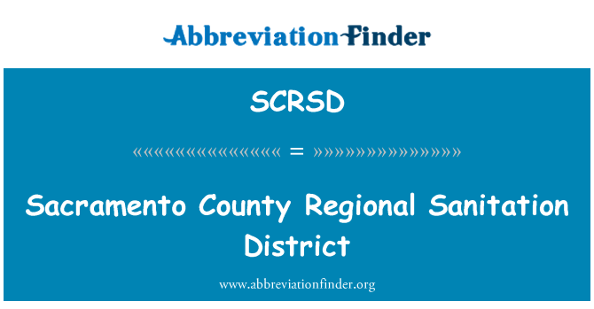 SCRSD: Distrito Regional de saneamiento del Condado de Sacramento