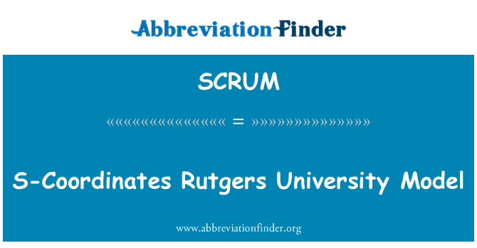 SCRUM: Modelo S-coordenadas Rutgers University