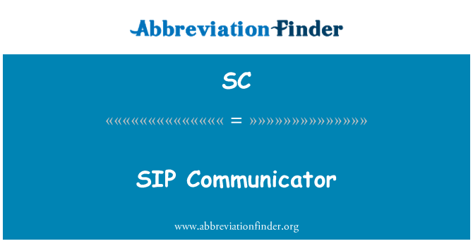 SC: SIP Communicator