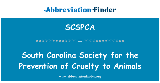SCSPCA: 動物への残酷の防止のためのサウスカロライナ州の社会